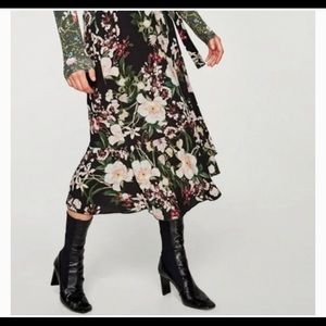 Zara Basics Floral Skirt